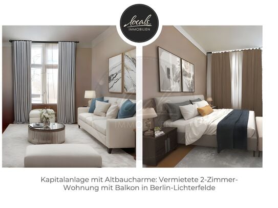 Attraktive Kapitalanlage: Vermietete 2-Zimmer-Altbauwohnung mit Balkon in Berlin-Lichterfelde