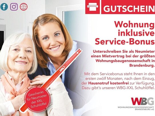 WBG - seniorenfreundliche Wohnung mit einem Servicebonus!