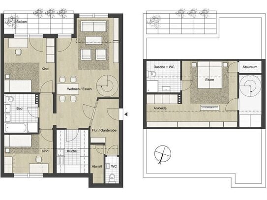 Attraktive Maisonette-Wohnung mit TG Stellplatz in zentraler und ruhiger Lage