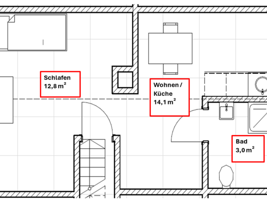 Erstbezug nach Sanierung: Attraktive DG-Wohnung