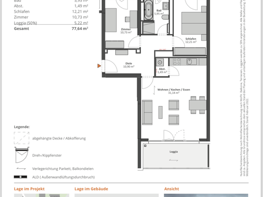 3 Zimmerneubauwohnung (Erstbezug) zu vermieten