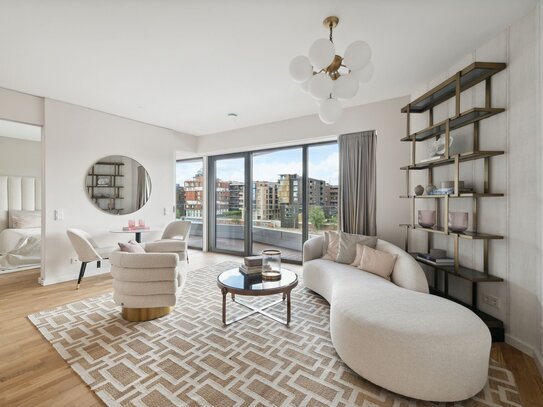 Stylische Neubauwohnung in der HafenCity mit faszinierendem Blick auf den Grasbrookhafen