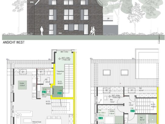 Neubau! Attraktiver 3-Zimmer-Maisonettewohnung ruhig in Gescher-Hochmoor