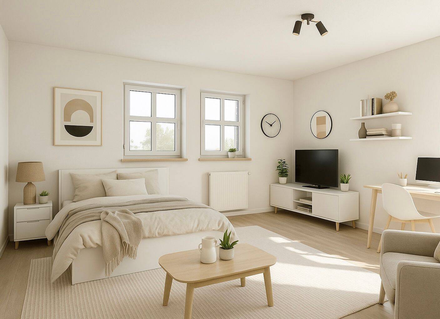                                                               Renovierte 1-Zimmer-Wohnung m&ouml;bliert, warm inkl. Strom &amp; Internet                                                       in Forchheim (Forchheim)