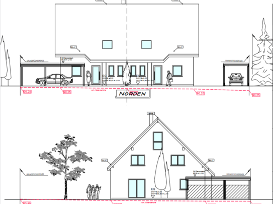 Baugrundstück Lippstadt-Dedinghausen für 2 Doppelhaushälften einschl. Planung, Baugenehmigung, Statik und Ausführungspl…