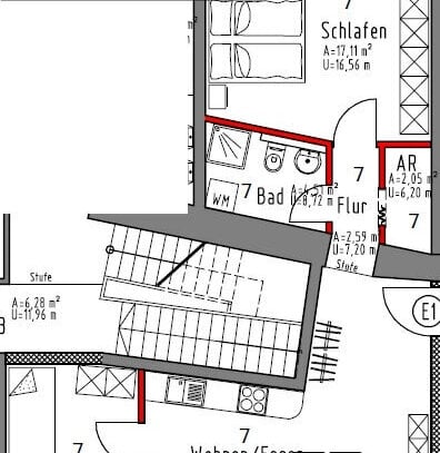 3 Zimmer Wohnung in Klüsserath mit Terrasse