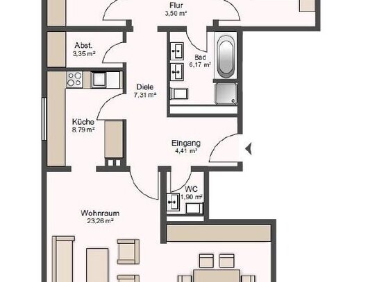 Solln. Renovierte 4,5 Zimmer Wohnung. Südbalkon.