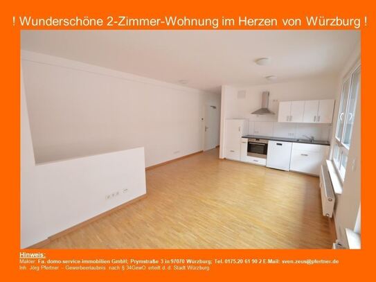 ! Wunderschöne 2-Zimmer-Wohnung im Herzen von Würzburg !