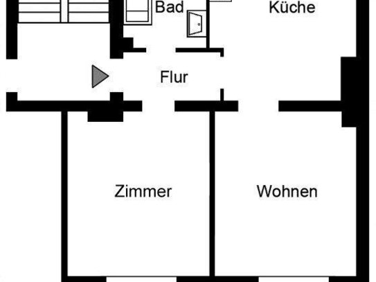 Schöne 2 Zimmer Wohnung in Essen Frohnhausen!