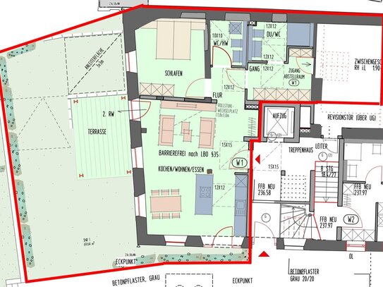 Willkommen in Ihrer charmante 2 Zimmerwohnung in historischem Gebäude- Kernsanierung- traumhafte Gartenoase