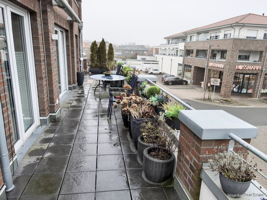 MAGELLAN REAL ESTATE: Moderne 3-Zimmer-Neubauwohnung mit großer Dachterrasse im Zentrum von Lathen Lathen