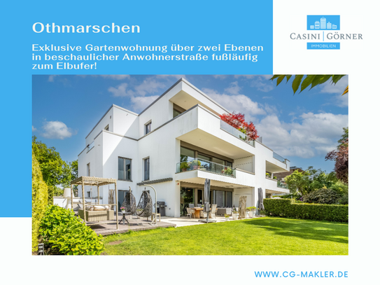 Exklusivität trifft Moderne: Garten-Maisonette-Wohnung in gehobener Nachbarschaft nahe Elbufer!