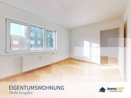 Helle 2-Zimmer-Wohnung mit großer Balkonfläche und Parkettboden