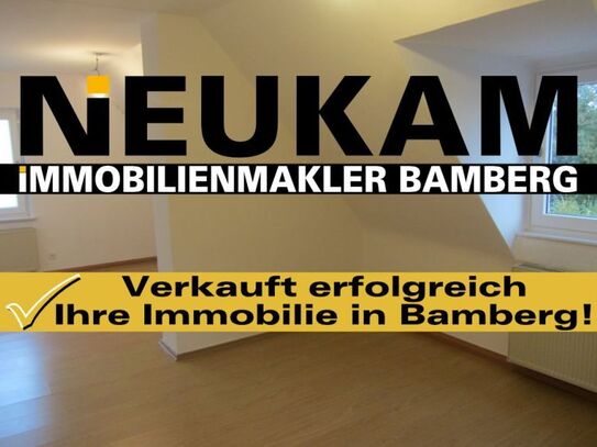 BAMBERG-BERGGEBIET:5-RAUM-WOHNUNG+SPITZBODEN(=ca.121,80m2 WOHN-NUTZFL.)OHNE BALKON FÜR 279.000,-EURO