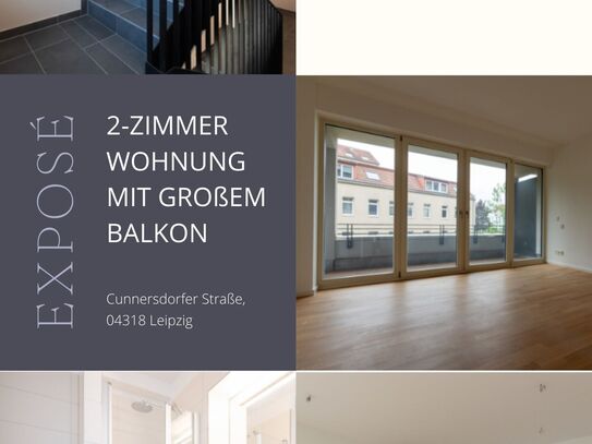 Stilvolle 2-Zimmer-Wohnung mit gehobener Innenausstattung mit Balkon in Leipzig