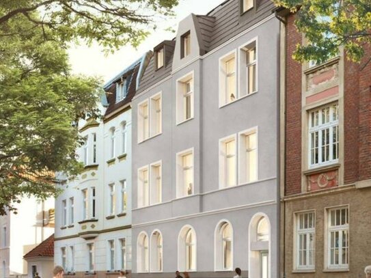 Altbaucharme - über den Dächern des Kreuzviertels - Kernsanierte Maisonette-Wohnung mit Kamin und Süd-West-Terrasse