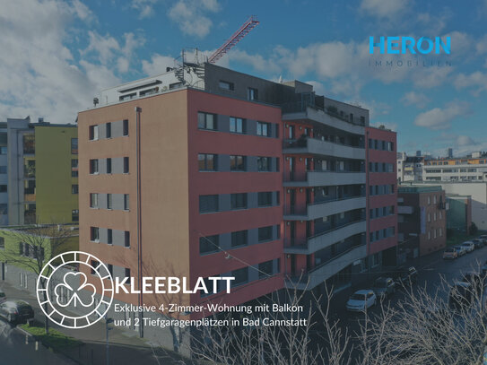 KLEEBLATT - Exklusive 4-Zimmer-Wohnung mit Balkon und 2 Tiefgaragenplätzen in Bad Cannstatt