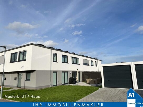 Modernes, energieeffizientes Einfamilienhaus im "Heideviertel": Schlüsselfertiger Neubau mit Garage und Außenanlage (Gr…