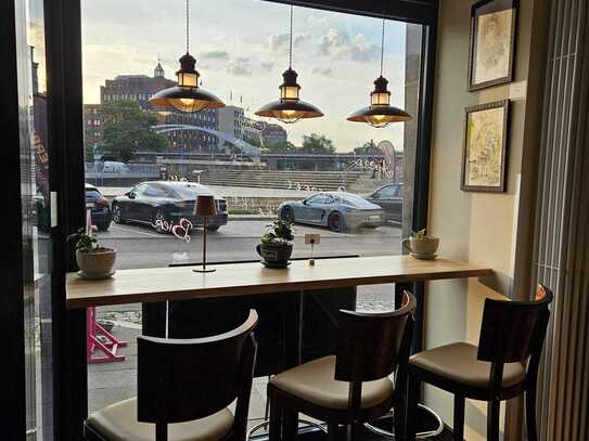 Café zum Verkauf, Hamburg, Neustadt, in der hohe vom Michel und der Elbphilharmonie, Baumwall