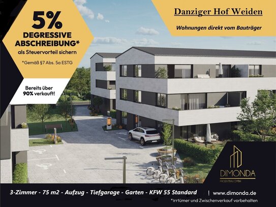 "Danziger Hof" Hochwertige Neubauwohnung - Aufzug, Barrierefrei, Sonderabschreibung