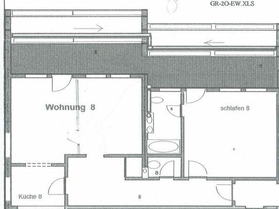 3 Zimmer Wohnung mit 103,47 m², WC und Bad mit Badewanne separat und 2 Balkone in der Elchstraße in Weiden zur Miete