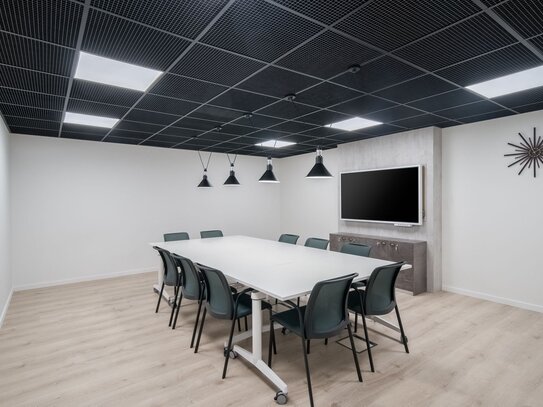 All-inclusive-Zugang zu professionellen Büroräumen für 10 Personen in Regus MONHEIM, City