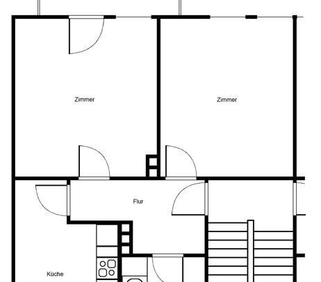 Sanierte 2 Zimmerwohnung mit Balkon und Tageslichtbad