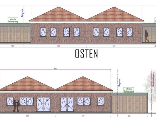 Bungalow Hälfte mit 3 Zimmern /Neubau