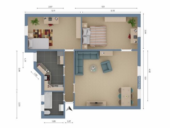 " Helle 3-Zimmer-Wohnung - Ideal für Familien "