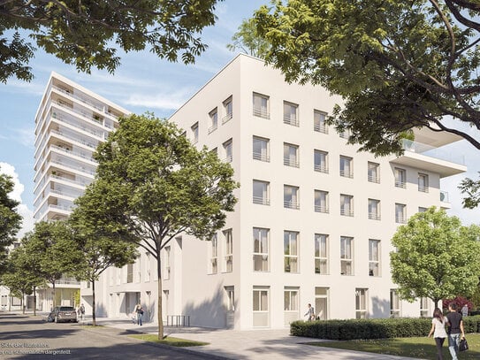 4-Zi-Whg. mit 2 großzügigen Tageslichtbädern, davon 1 en suite und Balkon zum Park