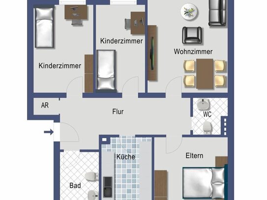 Bonn Alt-Tannenbusch. vermietete 4 ZKB mit Balkon - provisionsfrei!