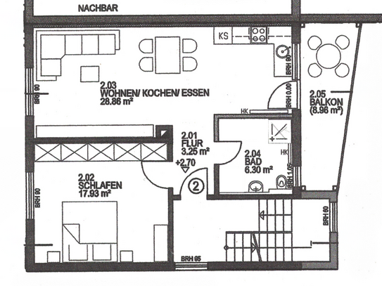 Brühl – 2-Zimmer Wohnung – 1.OG