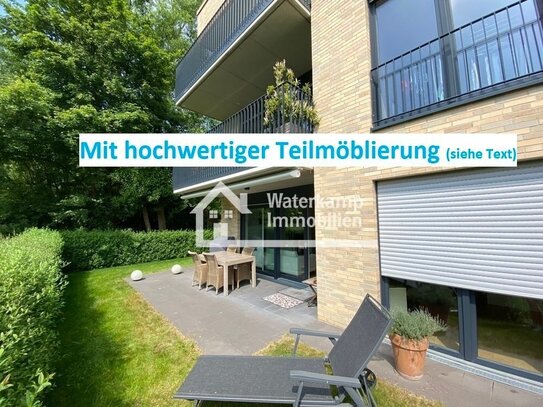 Teilmöblierte traumhaft schöne Wohnung im EG mit Terrasse in MS-Mecklenbeck