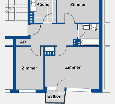 Gemütliche 3 Zimmer Wohnung