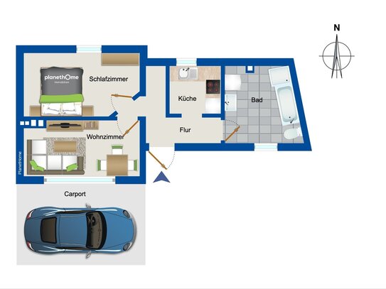 Erstbezug nach Kernsanierung. 2- Zimmer Wohnung in Ansbach nähe Bahnhof