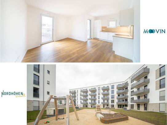 WOHNEN AN DER NORDBAHNTRASSE: Moderne 2-Zimmer-Wohnung mit EBK und BALKON