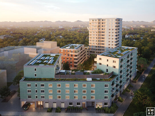 Blick in die Berge: 3-Zimmer-Neubau