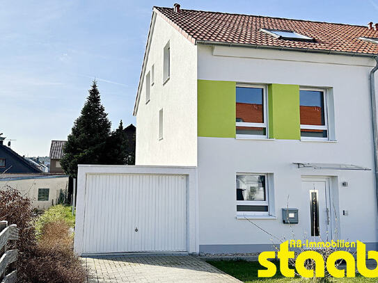 *** PROVISIONSFREI! *** MODERNE DOPPELHAUSHÄLFTE MIT TERRASSE, GARAGE UND STELLPLATZ IN RUHIGER LAGE STOCKSTADTS