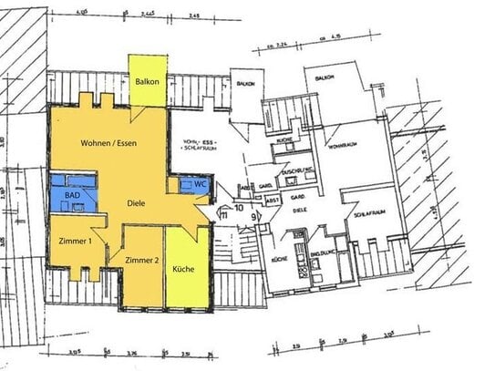 Helle große 3,5 Zimmer-Dachgeschoßwohnung mit Balkon und Blick ins Grüne...