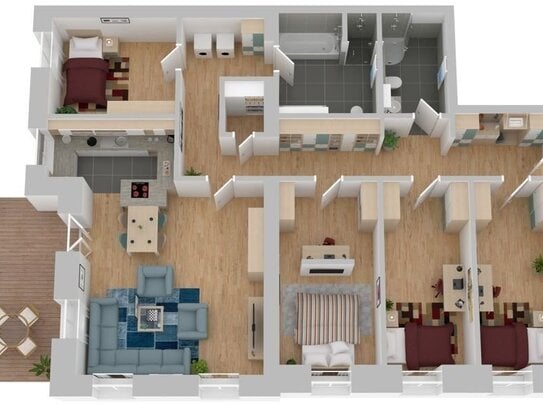 5-Raum-Wohnung im Erdgeschoss mit Terrasse! ERSTBEZUG