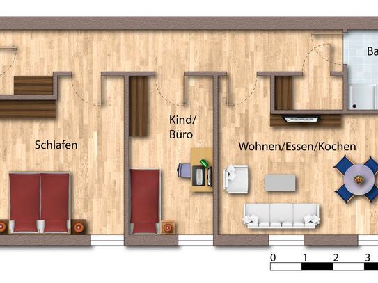 3-Zimmer-Wohnung in Oettinger Altstadt