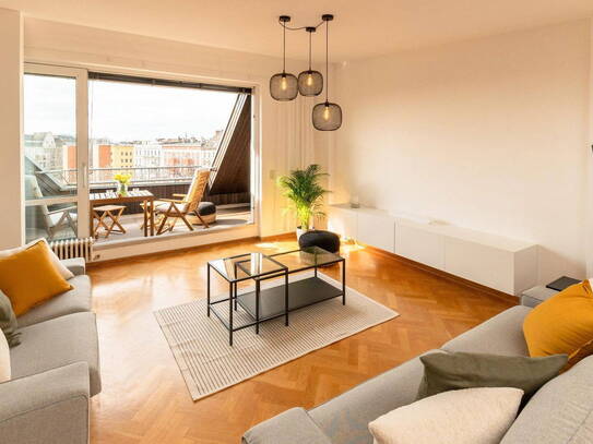 3 Zimmer mit großer Dachterrasse, vollmöbliert, max. 1 Jahr
