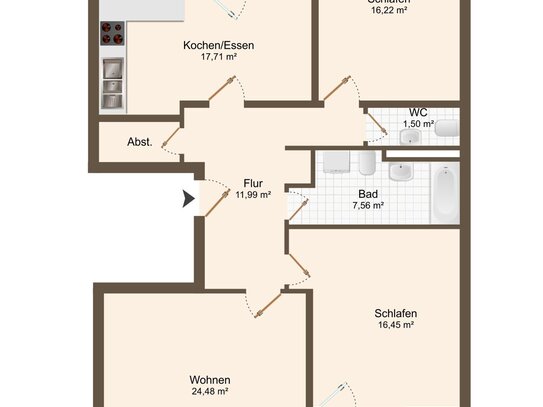 Viel Platz und Potential! Große Wohnung zum attraktiven Preis