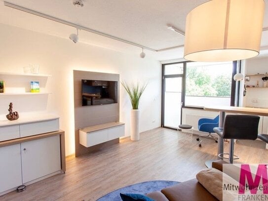 Exklusive, moderne 1-Zimmer-Wohnung mit Balkon und Tiefgaragenstellplatz in Nürnberg Wöhrd