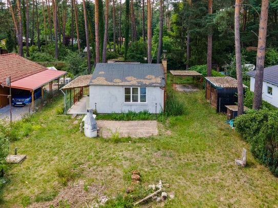 Feriengrundstück am Waldrand in Rehfelde - Mit Bungalow, Terrasse, Carport u.v.m.