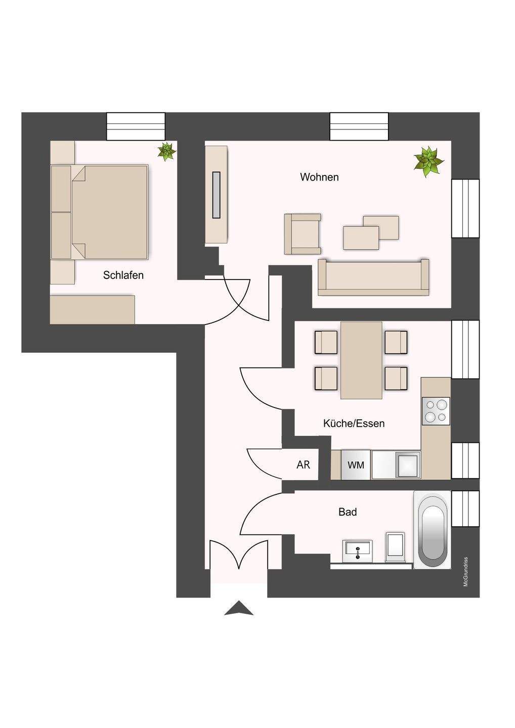 ?? Neu! Großzügige 2-Raum-Wohnung mit neuer Einbauküche I Tageslichtbad mit Wanne I Abstellraum