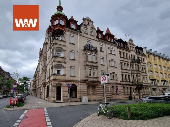 Vermietete 3-Zimmer-Wohnung mit Balkon in charmantem Altbau nahe dem Stadtpark