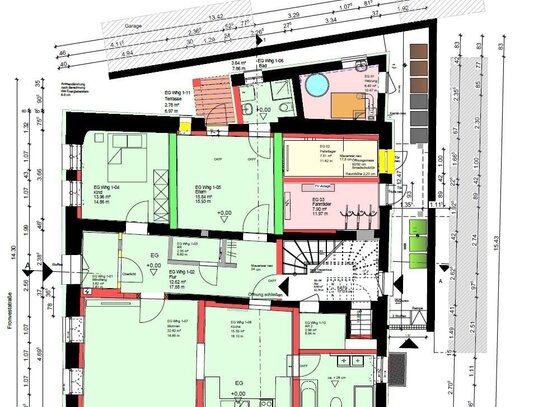 5 Wohnungen in Denkmalgeschütztem, Saniertem Mehrfamilienhaus – 1 bis 3,5 Zimmer