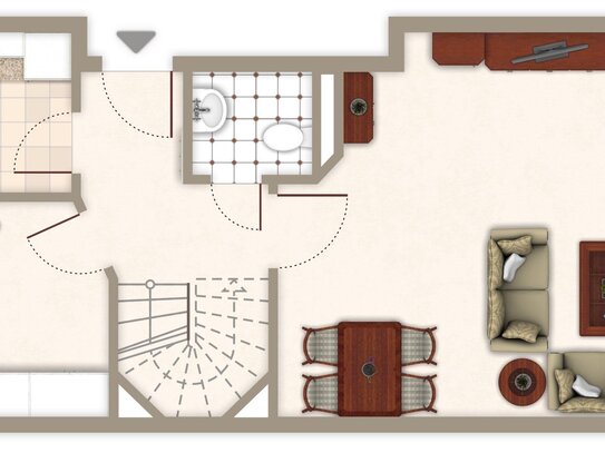 SELTENE GELEGENHEIT -- BEZUGSFREIE MAISONETTE-DACHGESCHOSSWOHNUNG MIT 74 QM GRUNDFLÄCHE IN BELIEBTER LAGE VON DUISDORF