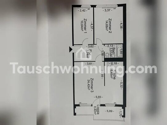 [TAUSCHWOHNUNG] TAUSCHWOHNUNG biete 3 Raum suche große 2 bis 3 Raum Wohnung